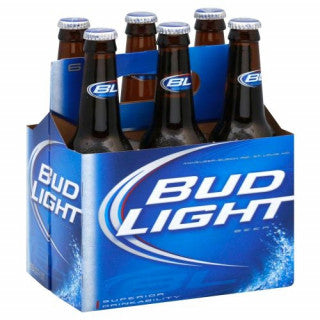 BUD LIGHT 6PK BTLS (12OZ)