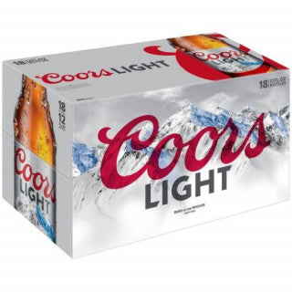 COORS LIGHT 18PK BOTTLES (12OZ)