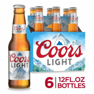 COORS LIGHT 6 PK BTLS (12OZ)