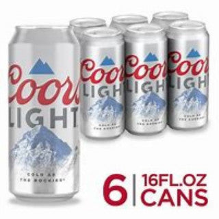 COORS LIGHT 16OZ 6PK (16OZ)