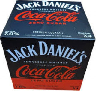 JACK AND ZERO COKE 4PK (12OZ)