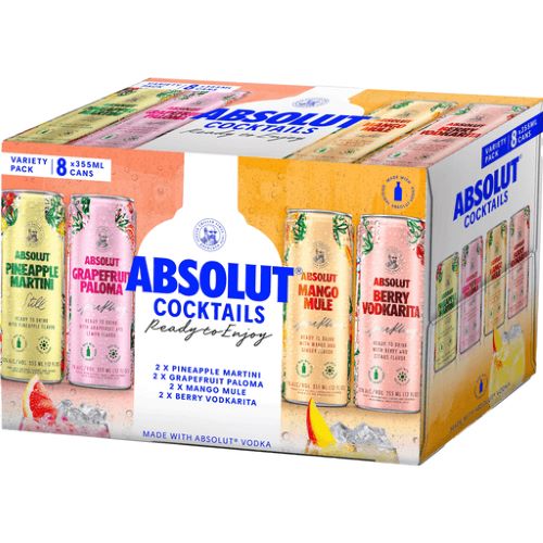 ABSOLUT ASST 8PK (355ML)